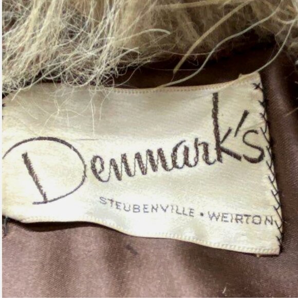 Vintage Real Fox / Coyote Fur Coat Jacket Brown Medium Women Mobwife Glam Disco - Picture 10 of 14